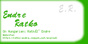 endre ratko business card